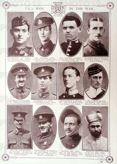 Commemorative article celebrating Victoria Cross medal winners