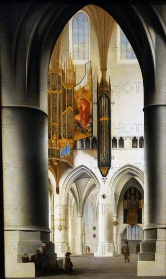 Interior of the Church of St Bavo in Haarlem