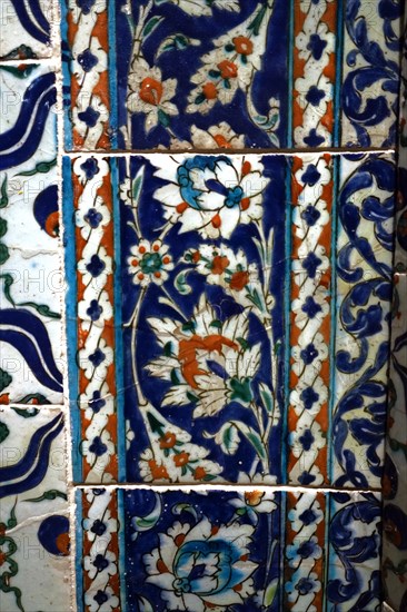 Ottoman, tilework Chimneypiece; from Turkey, probably Istanbul