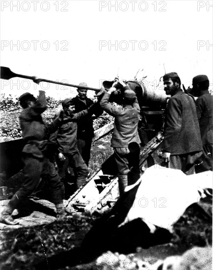 Guerre des Balkans, canon monténégrin à Maritzen Hill