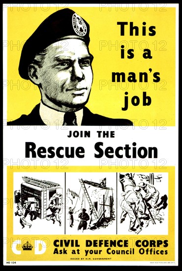 Propaganda poster for the civil defence