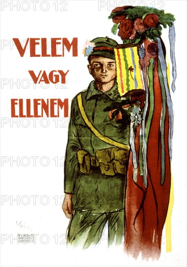 Propaganda poster by Marcell VERTES (1895-1961), 1919 Hungarian revolution