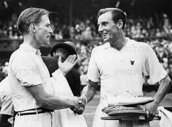 Gottfried von Cramm et Fred Perry à Wimbledon