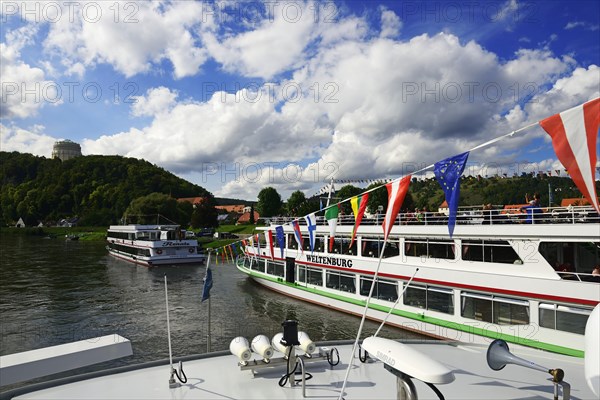 Liberation Hall Kelheim viewed from excursion ship