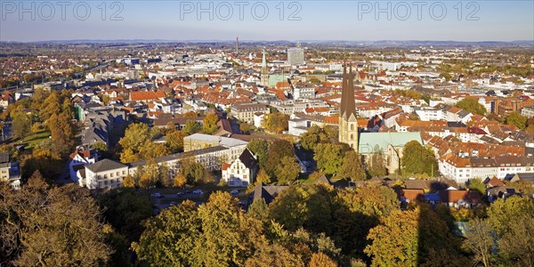 City view with Neustadter Marienkirche from Sparrenburg Castle