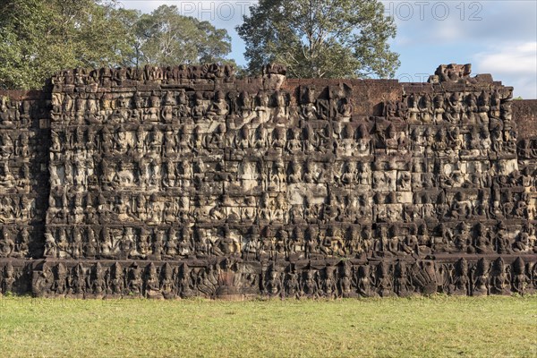 Sandstone relief on the base of Terrace of the Leper King