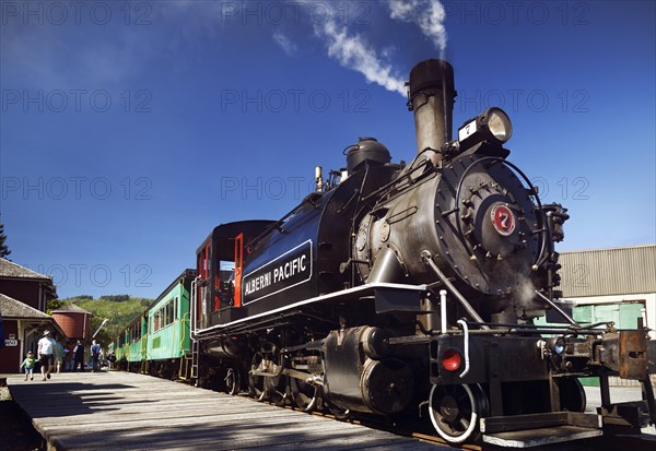 Alberni Pacific Railway historic steam engine at Port Alberni train station