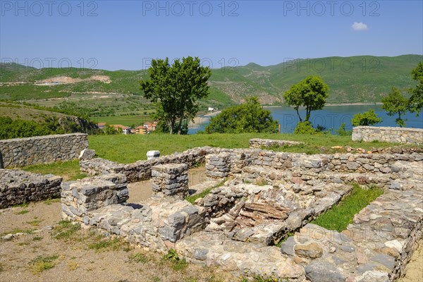 Ruins of the Basilica of Lin on Lake Ohrid