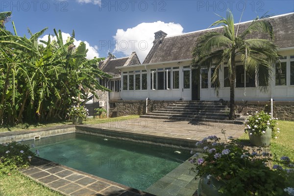 Pool of the historical colonial villa Eureka House or Maison Eureka