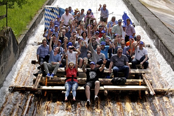 Raft trip on the Isar