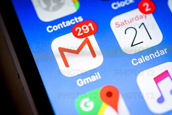 Google Gmail app icon on iPhone