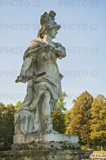 Park with statue of Mars