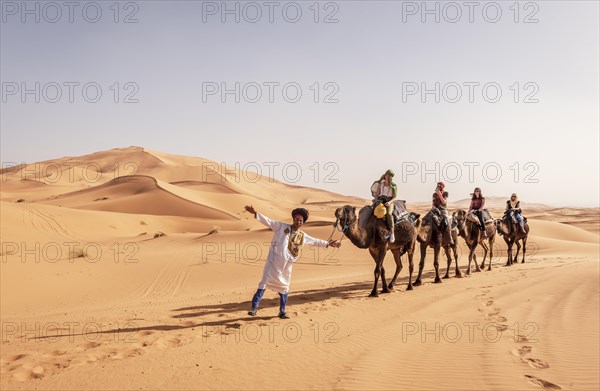 Tourists with Bedouin guide