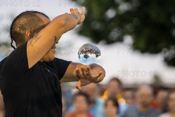 Juggler with crystal ball