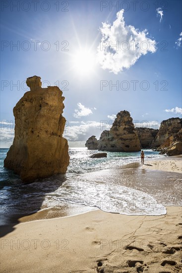 Beach and coloured rocks