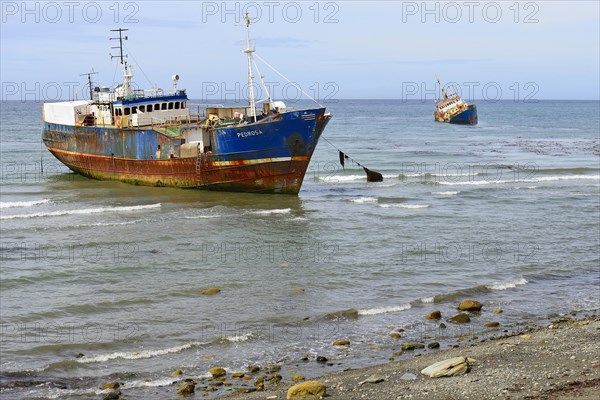 Shipwrecks on the beach