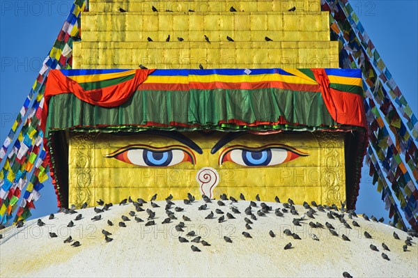 Buddha's eyes at Boudhanath Stupa