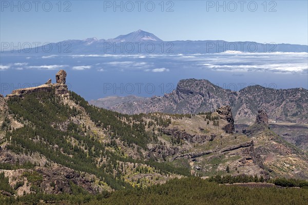 View from the Pico de las Nieves to the west of Gran Canaria