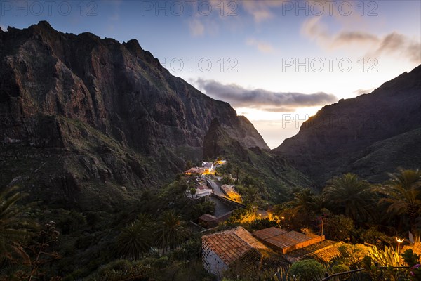 Mountain village Masca at dusk
