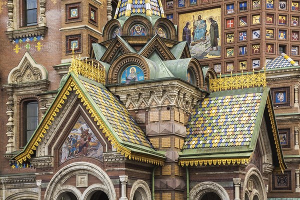 The Church of the Savior on Spilled Blood architectural details