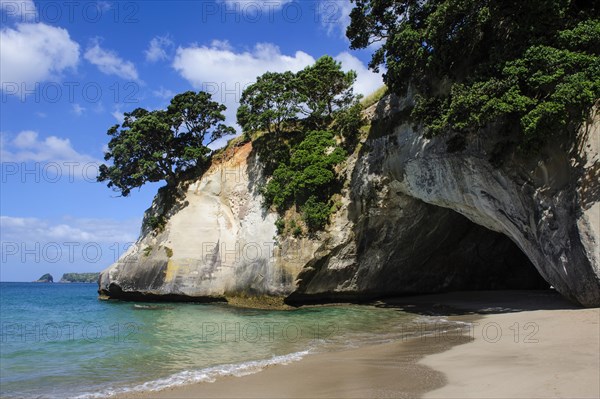 Cave as a entrance to the Cathedral Cove