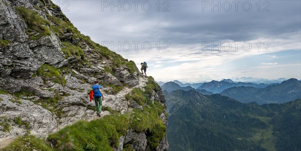 Hikers on the Schladminger Hohenweg