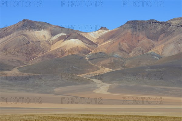 Pastel-coloured mountains on the Andean plateau