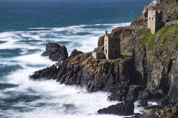 Rocky coast with ruins