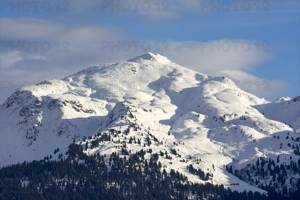 Snow-capped peak of the Gilfert in winter