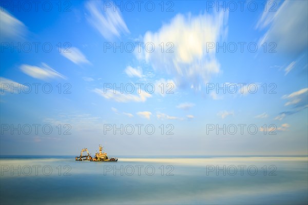 Shipwreck Zeila in the water