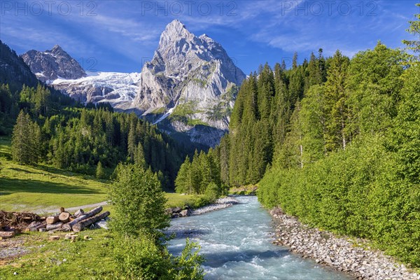 River at the foot of Mount Wellhorn