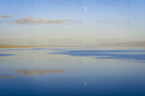 Moonrise over Song Kol Lake