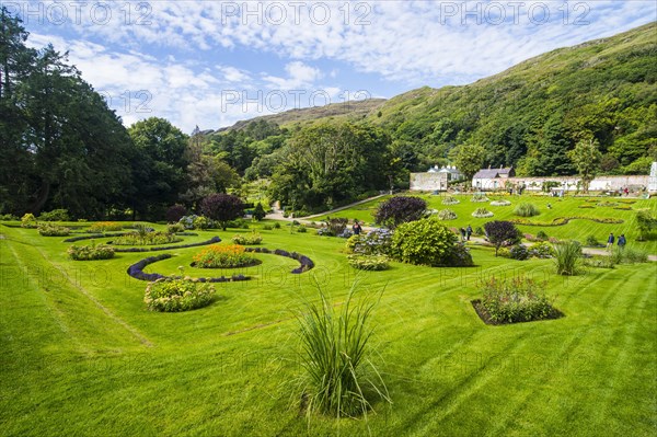 Walled victorian garden in Kylemore abbey