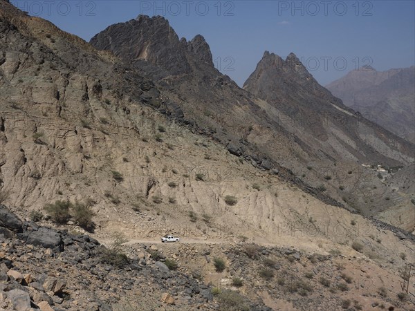 Djebel Akhdar Mountains with pass road