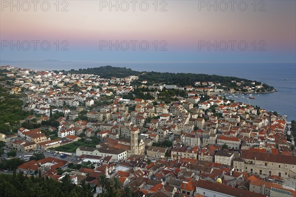 View from the fortress Spanjola on town Hvar