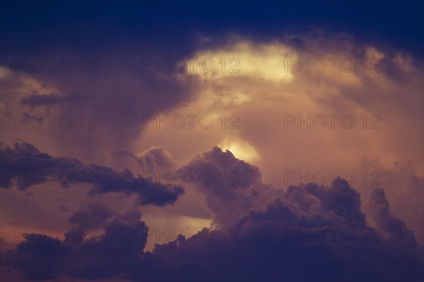 Cumulonimbus clouds in the evening