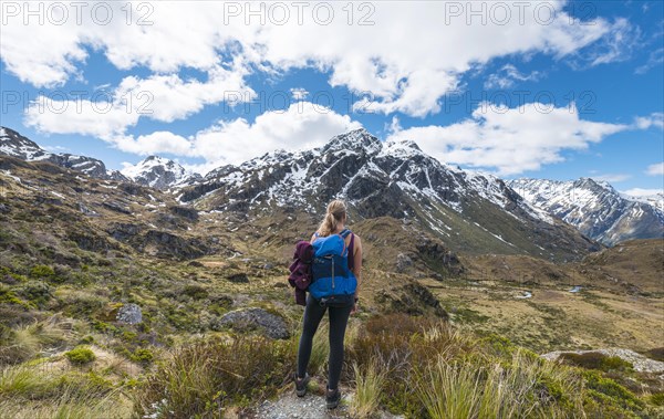 Hiker on the Routeburn Track