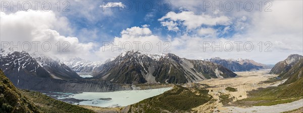 View on Hooker Valley from Sealy Tarns track