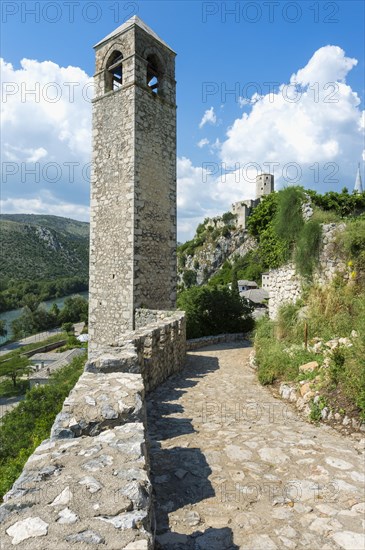 Sahat Kula clock tower in the medieval citadel of Pocitelj