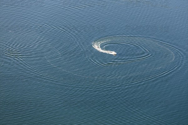 Motorboat with water-ski