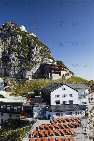 Wendelstein summit with transmission tower and observatory