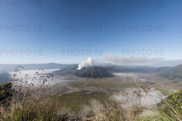 Mount Bromo volcanic clouds