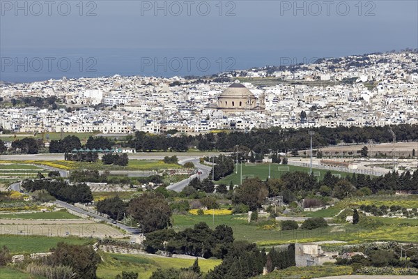View of the town with Rotunda of Mosta