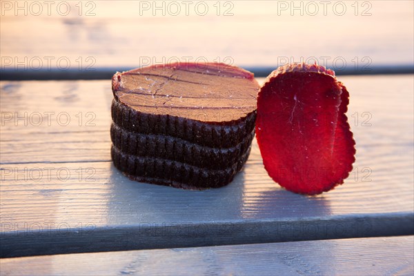 Smoked whale meat from Minke whale