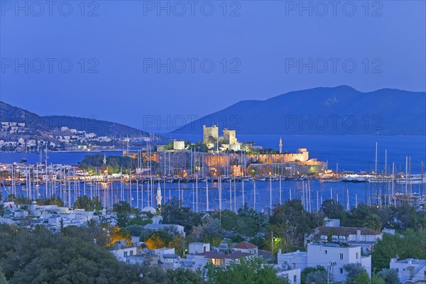Harbour and Bodrum Castle or Castle of St. Peter