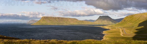 Atlantic bay and hills with Kirkjufell