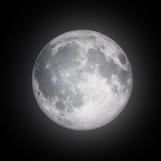 Full moon with a halo