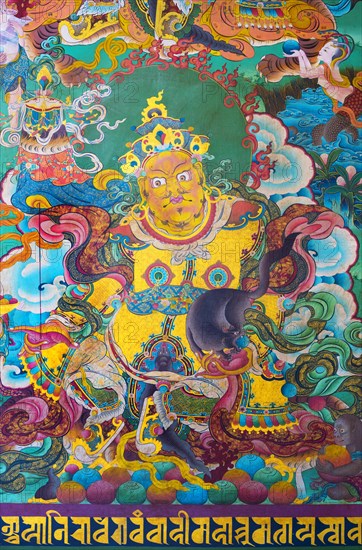 Mural paintings of Tibetan deities