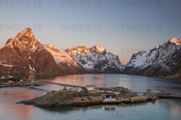 Rorbuer fishing huts on island