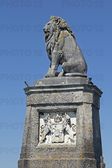 Lion statue in the harbor of Lindau